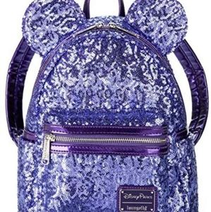 Disney RARE purple poison sequin mini backpack.
